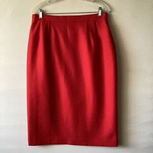 Leslie Fay Elegant Red Pencil Skirt